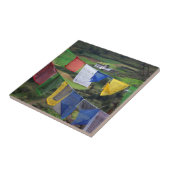 Carreau Gros plan de drapeaux de prière (Côté)