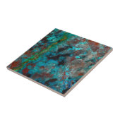 Carreau Gros plan de Shattuckite bleue (Côté)