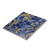 Carreau Gros plan sur une sodalite bleue (Côté)