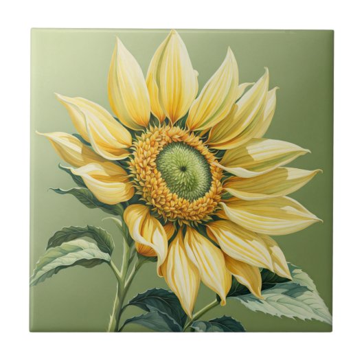 Carreau Gros tournesol vert (Devant)
