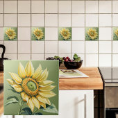 Carreau Gros tournesol vert