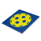 Carreau Gros tuiles de boules de pickball jaune (Côté)