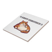 Carreau Grosse respiration grasse mème de chat pixel art (Côté)