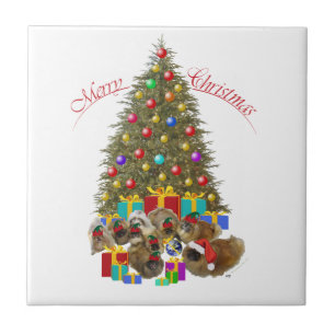 Carreau Groupe Pékinois Noël