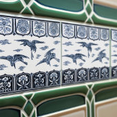 Carreau Grues en vol par Christopher Dresser Victorian