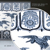 Carreau Grues en vol par Christopher Dresser Victorian