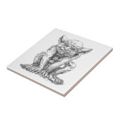 Carreau Grumpy Gargoyle en céramique (Côté)