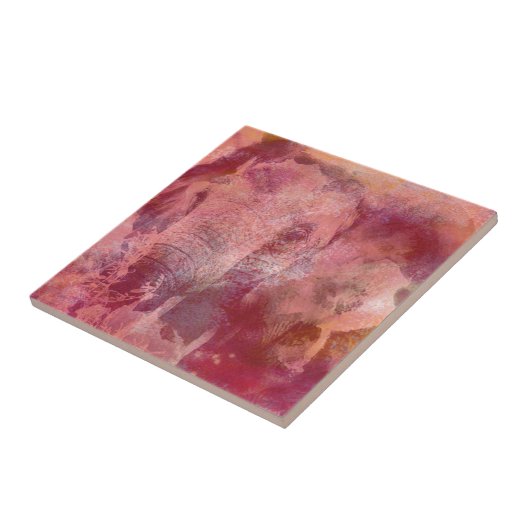 Carreau Grunge d'éléphant rose (Côté)