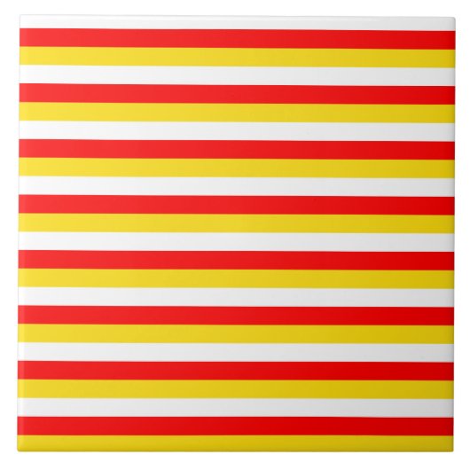 Carreau Guernsey flag stripes red yellow white pattern Nor (Devant)