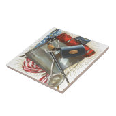 Carreau Guerre civile Drapeau américain Bayonet Canteen (Côté)