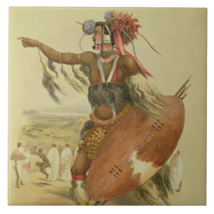 Carreau Guerrier de zoulou, Utimuni, neveu de Chaka le
