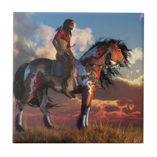 Carreau Guerrier et cheval de guerre (Devant)