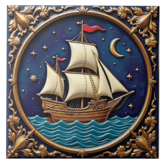 Carreau Guide de lune pour les navigateurs (Devant)