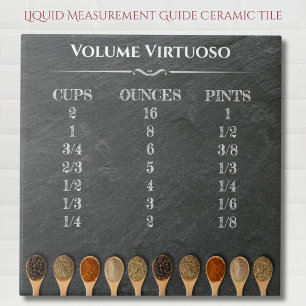 Carreau Guide de mesure du volume des liquides en cuisine