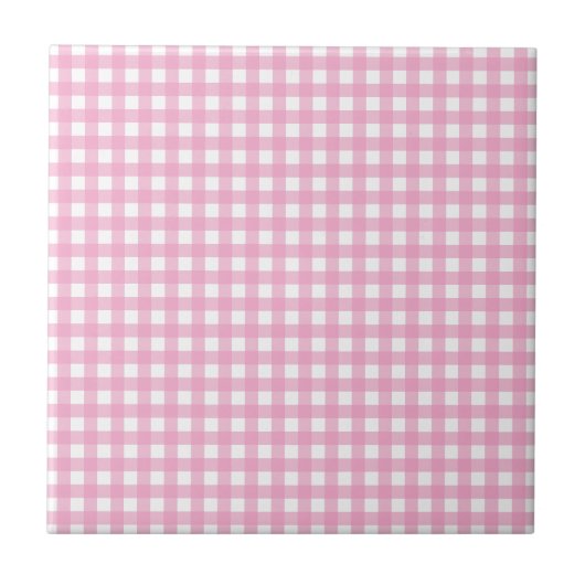 Carreau Guingan rose et blanc (Devant)