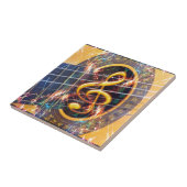 Carreau Guitare acoustique psychédélique, conception de pa (Côté)