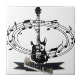 Carreau Guitare et notes musicales (Devant)