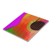 Carreau Guitare musicale rouge et violet Abstrait (Côté)