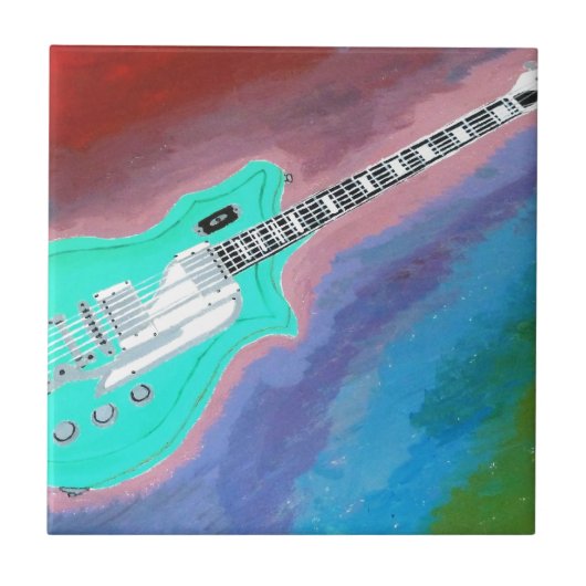 Carreau Guitare verte (Devant)