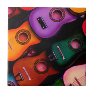 Carreau Guitares colorées