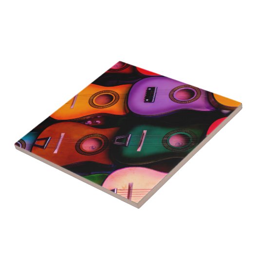 Carreau Guitares colorées (Côté)