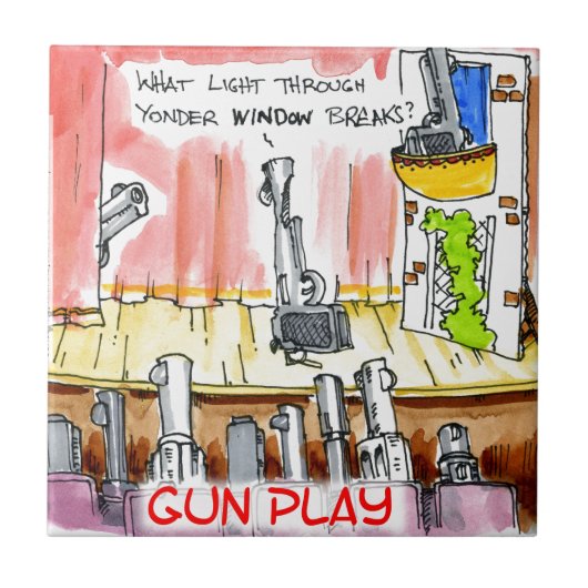 Carreau GunPlay Dessin Animé Drôle (Devant)