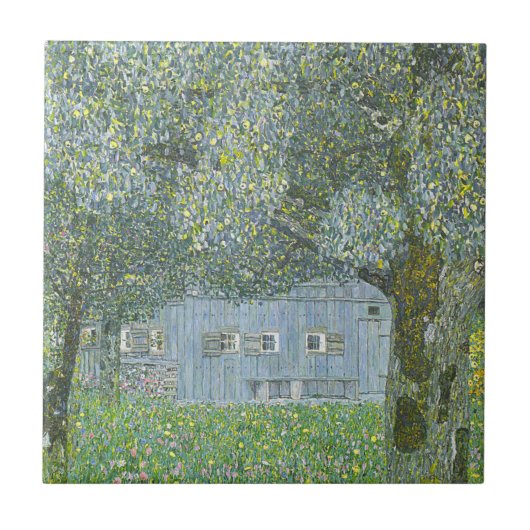 Carreau Gustav Klimt - Bauerhaus dans la peinture de (Devant)