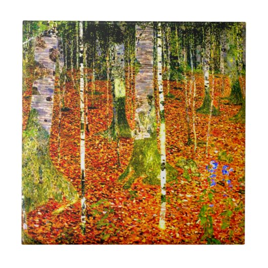Carreau Gustav Klimt Birch Trees (Devant)