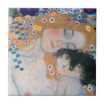Carreau Gustav Klimt - Mère et Enfant<br><div class="desc">Mère et Enfant (détail de trois ans de femme) - Gustav Klimt,  Huile sur toile,  1905</div>