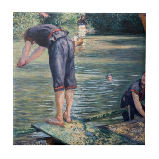Carreau Gustave Caillebotte - Baigneurs, rive de l'Yerres (Devant)