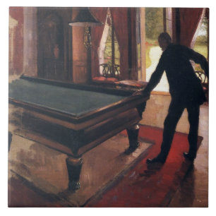 Carreau Gustave Caillebotte : Billard, célèbre peinture