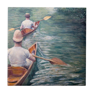 Carreau Gustave Caillebotte - Canoës sur l'Yerres