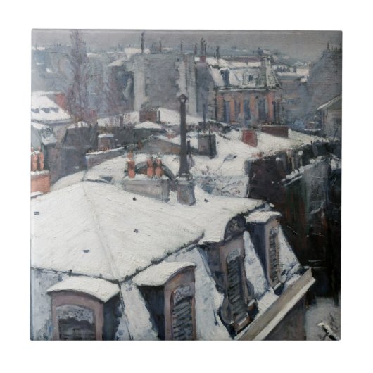 Carreau Gustave Caillebotte - Toits sous la neige (Devant)