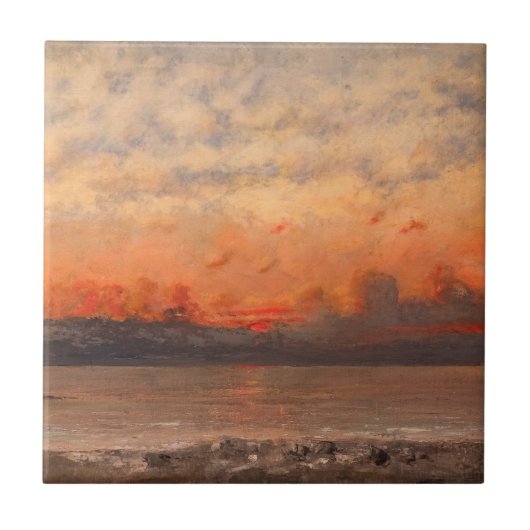 Carreau Gustave Courbet - Coucher de soleil (Devant)