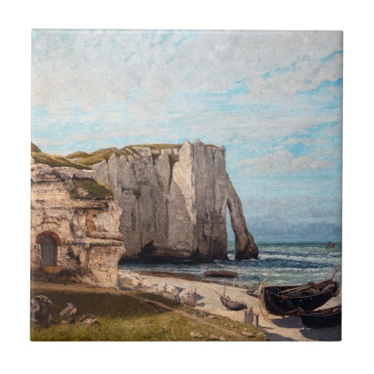 Carreau Gustave Courbet - Falaises à Etretat après la temp (Devant)