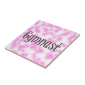 Carreau Gymnaste rose et blanc (Côté)