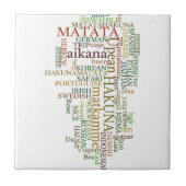 Carreau Hakuna Matata Global Word Cloud Art (Devant)