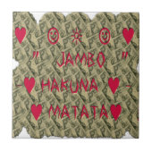 Carreau Hakuna Matata Talk Argent Art Design (Devant)