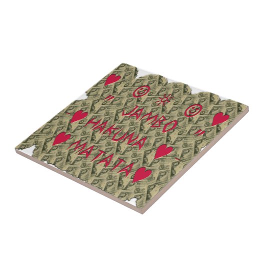 Carreau Hakuna Matata Talk Argent Art Design (Côté)