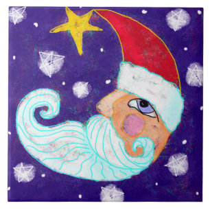 Carreau Half Moon Santa Claus Art Abstrait