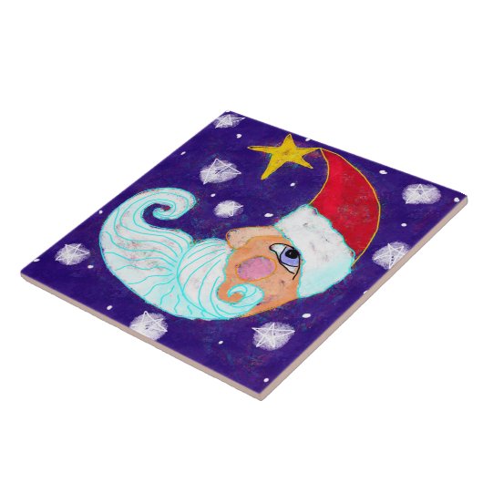 Carreau Half Moon Santa Claus Art Abstrait (Côté)