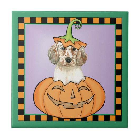 Carreau Halloween Anglais Setter (Devant)