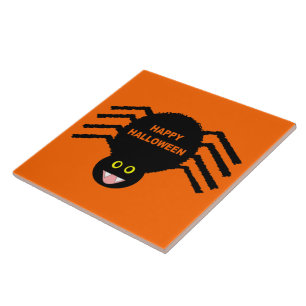 Carreau Halloween Black Spider TileHa