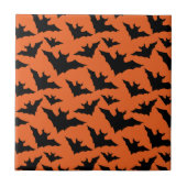 Carreau Halloween chauves-souris noires orange cool éffray (Devant)
