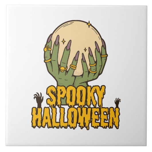 Carreau halloween effrayant (Devant)