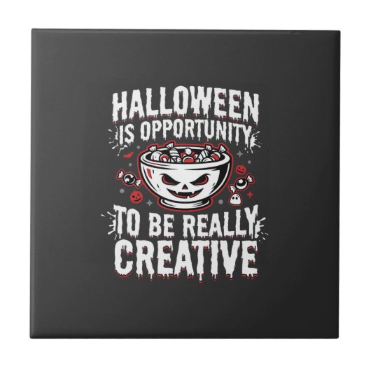 Carreau Halloween est une occasion de conception de citati (Devant)