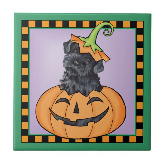 Carreau Halloween Kerry Blue Terrier (Devant)