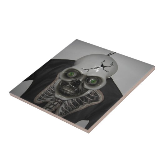 Carreau Halloween squelette crâne (Côté)