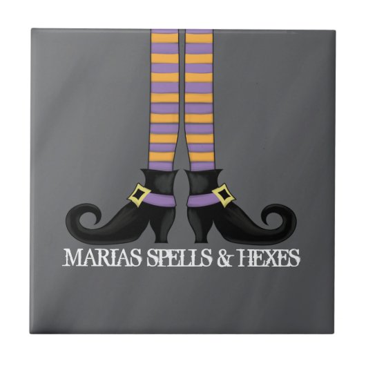 Carreau Halloween Whimsical Black sorch chaussures drôle (Devant)