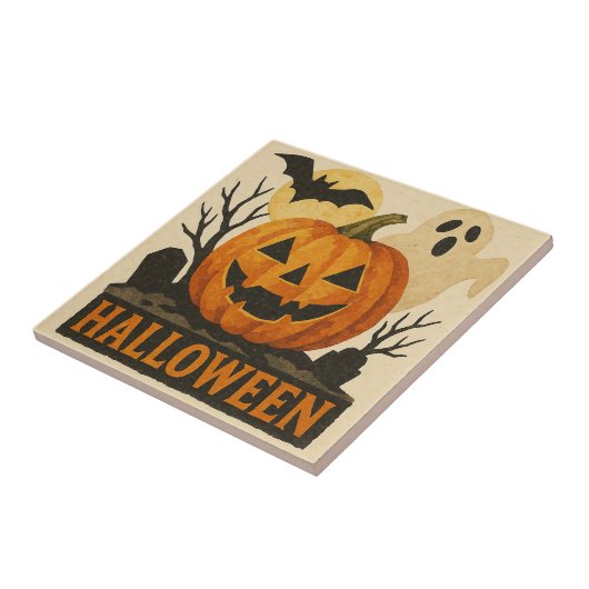 Carreau Halloween with a sensual collage technique (Côté)